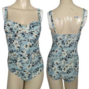NipTuck Louise Boho Breeze Twist front floral blue One piece‎ Swimsuit 6